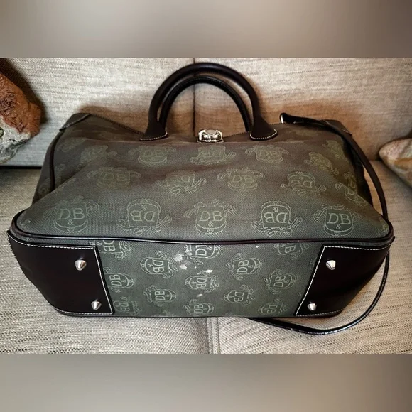 Dooney & Burke Signature Monogram Canvas Tote - Picture 16 of 17